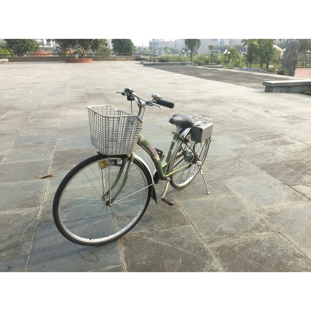 Bộ chế xe đạp thường thành xe đạp điện sanyo nhật bãi công suất 350w bánh trước