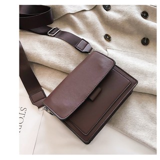 [ free ship ]Túi đeo chéo nữ da cực chất cứng cáp