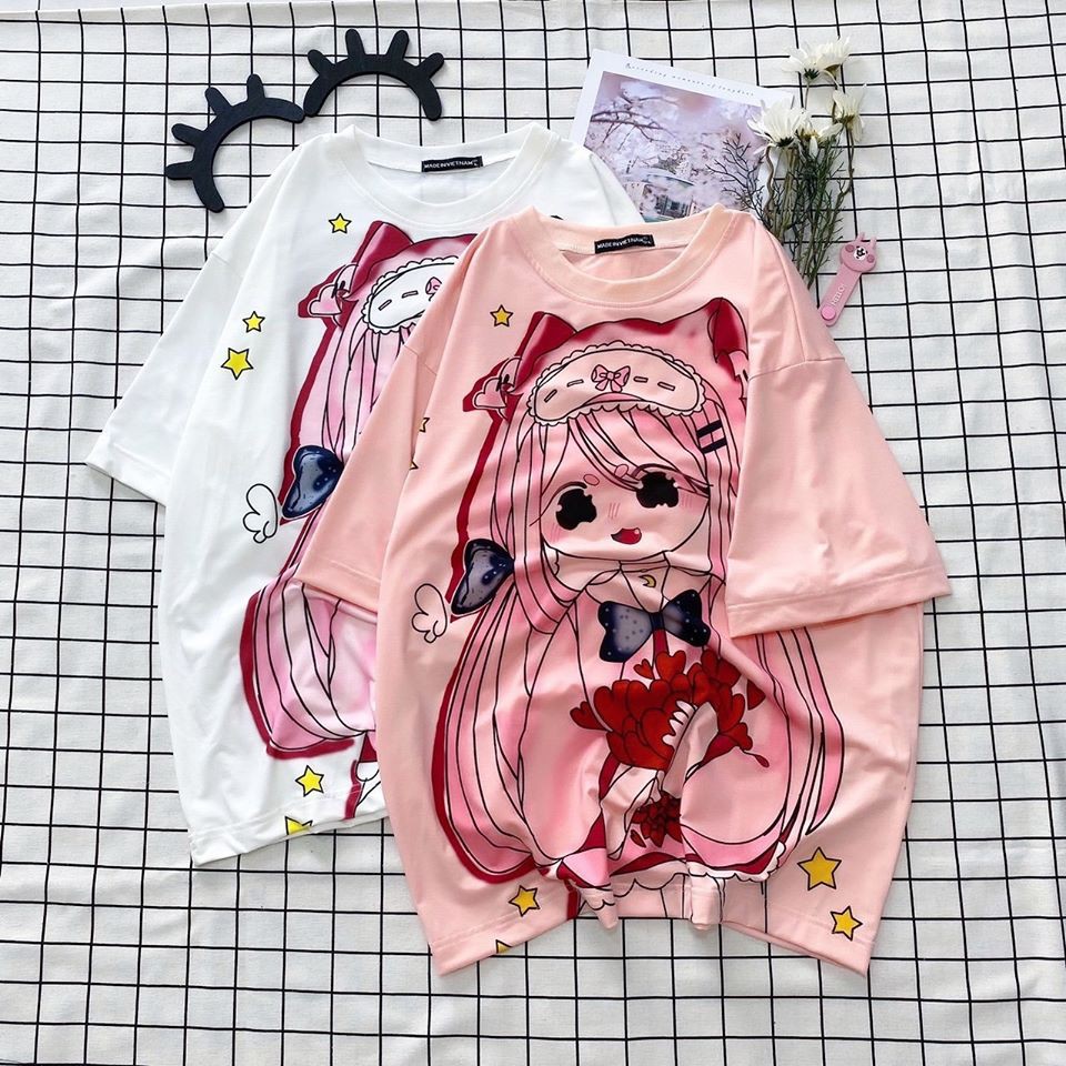 Áo Thun Tay Lỡ In Hình 3D Thuỷ Thủ Mặt Trăng Dáng Rộng Oversize Ulzzang Unisex - MM
