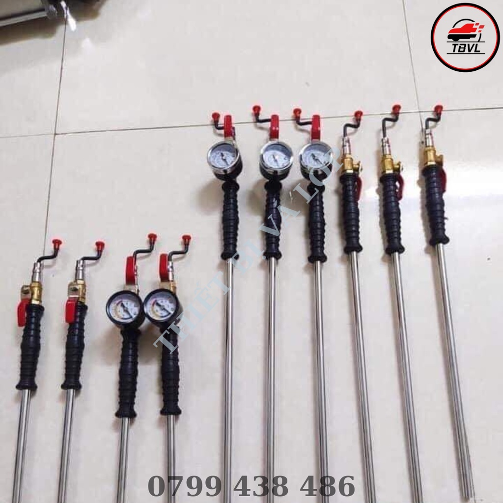 Tay bơm lốp xe tải xoáy ti van 30cm và 50cm giá tốt