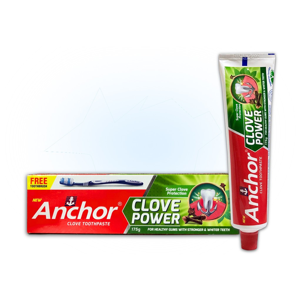 [TẶNG BÀN CHẢI]Kem đánh răng Giảm hôi miệng Anchor Clove Power - 175g