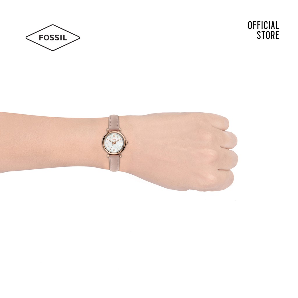 Đồng hồ Kim nữ Fossil CARLIE MINI dây da ES4699 - màu nude