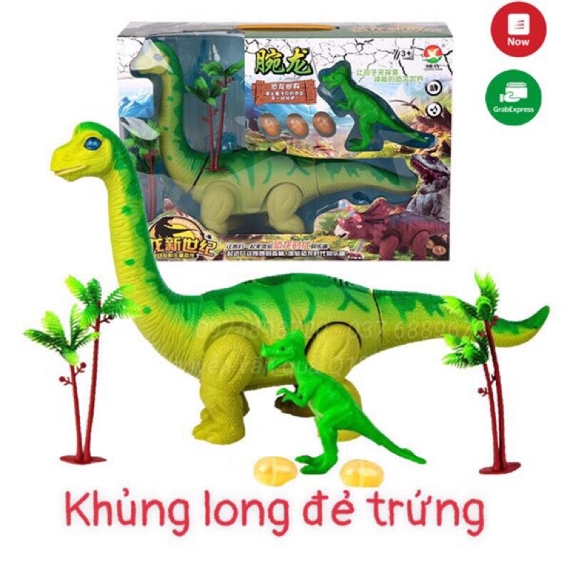 [Pin nhạc -Đẹp - Lớn] [Nhiều mẫu] Hộp đồ chơi khủng long đẻ trứng 1 đầu, 2 đầu vui nhộn