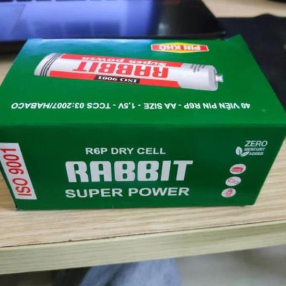 1 Vỉ- 4 Viên Pin Tiểu Lớn 2 AA Rabit PIN CON THỎ PIN ĐỒ CHƠI