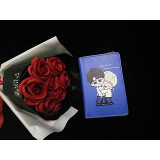 Ví bọc hộ chiếu (passport) in hình Kang Daniel & Seong Woo - mã WAN00040 có in theo yêu cầu