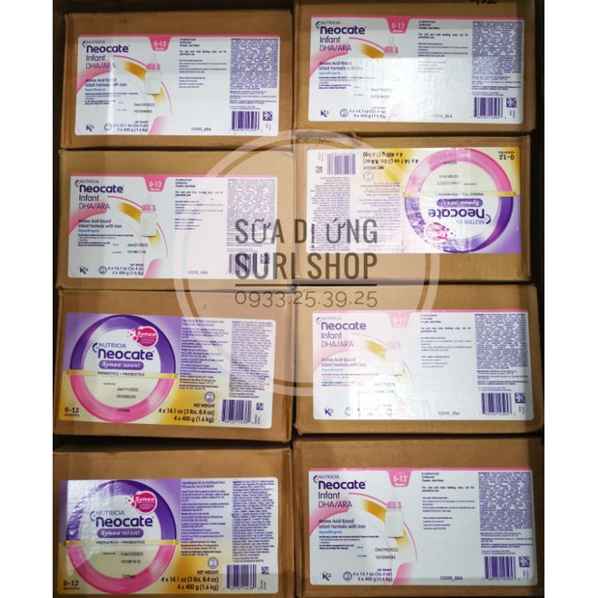 SỮA AXIT AMIN NEOCATE SYNEO DÀNH CHO BÉ DỊ ỨNG ĐẠM SỮA BÒ 400GR