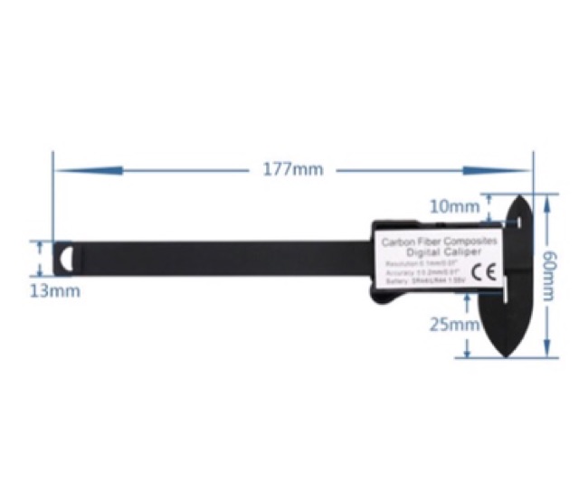 Thước kẹp nhựa có màn hình kỹ thuật số LCD tiện dụng hàng có sẵn