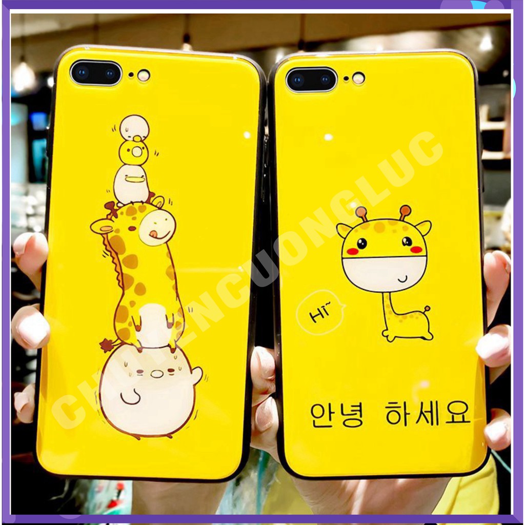 [HOT] Ốp Lưng Kính Cường Lực Giraffe