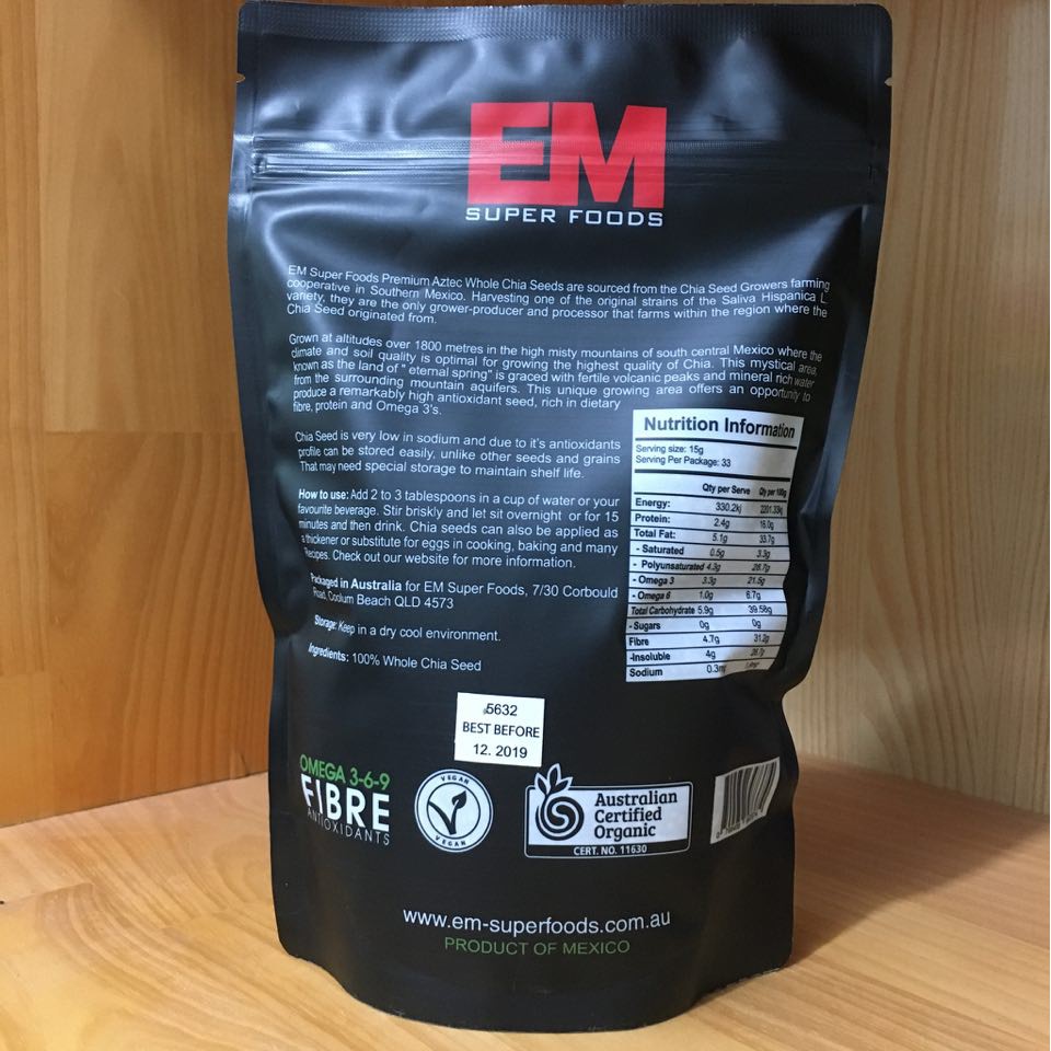 Hạt chia Úc đen Black Bag 500g | BigBuy360 - bigbuy360.vn