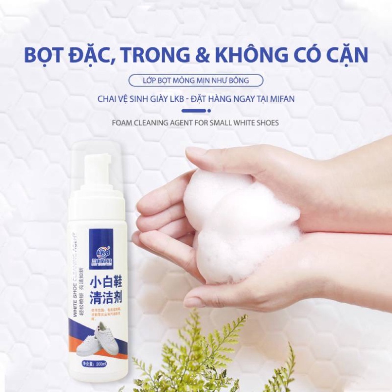 Chai Xịt Bọt Vệ Sinh Sạch Giày Sneaker Không Cần Giặt, Kèm Bàn Chải Và Khăn Lau DANA