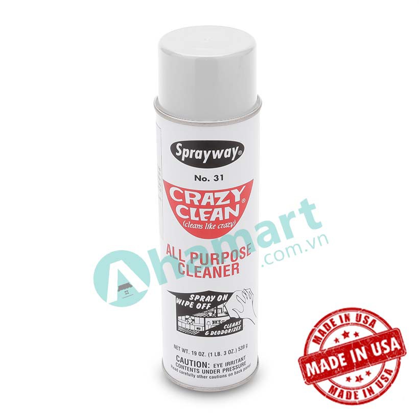 Chai xịt tẩy đa năng Sprayway 31 Crazy Clean 561ml (19oz)