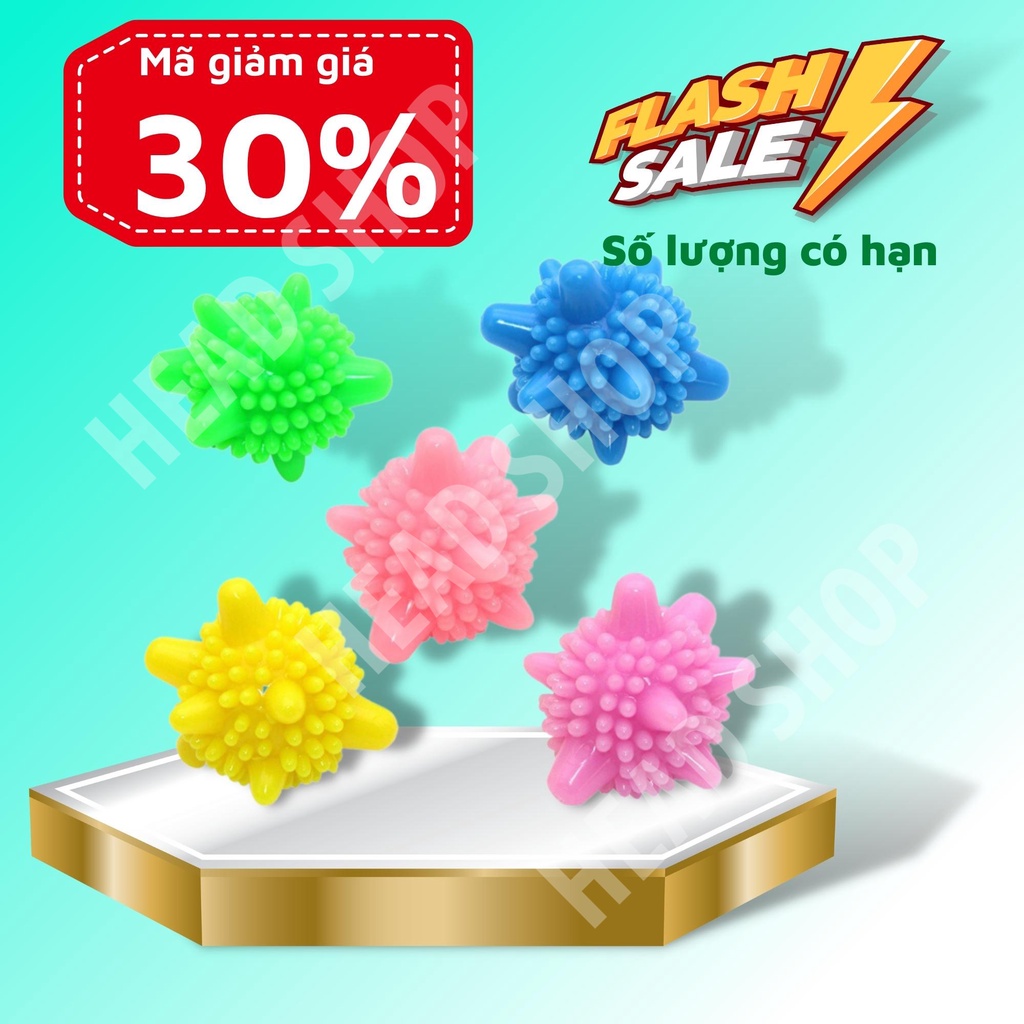 Quả bóng giặt gai tẩy sạch đồ quần áo làm phẳng chống nhăn /nước giặt xả vải BG1 HEAD SHOP