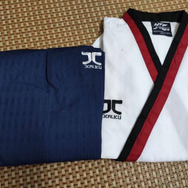 Võ Phục Taekwondo Quyền -Vải Sọc ailaikit -xa1