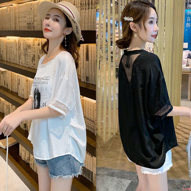 Áo Thun Tay Ngắn Dáng Rộng Phong Cách Mùa Hè Hàn Quốc Có size Lớn Cho Người 100kg 200kg