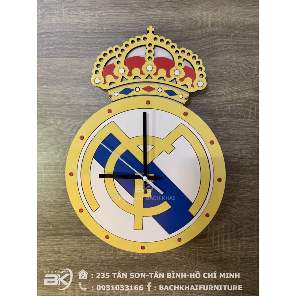 ĐỒNG HỒ LOGO CÂU LẠC BỘ REAL MADRID