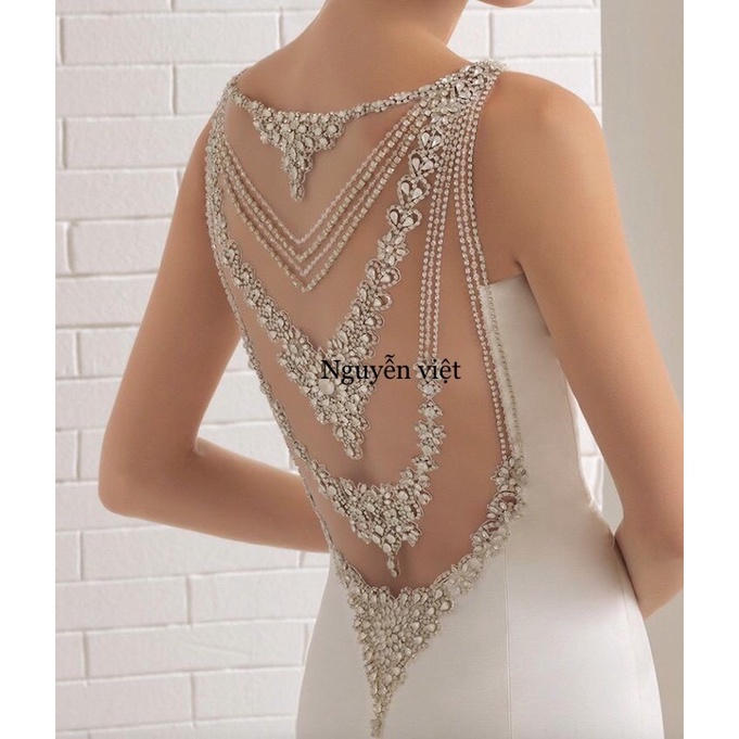 Chuỗi dây đá cao cấp dùng đính áo váy phụ kiện thời trang ( cuộn 1m )