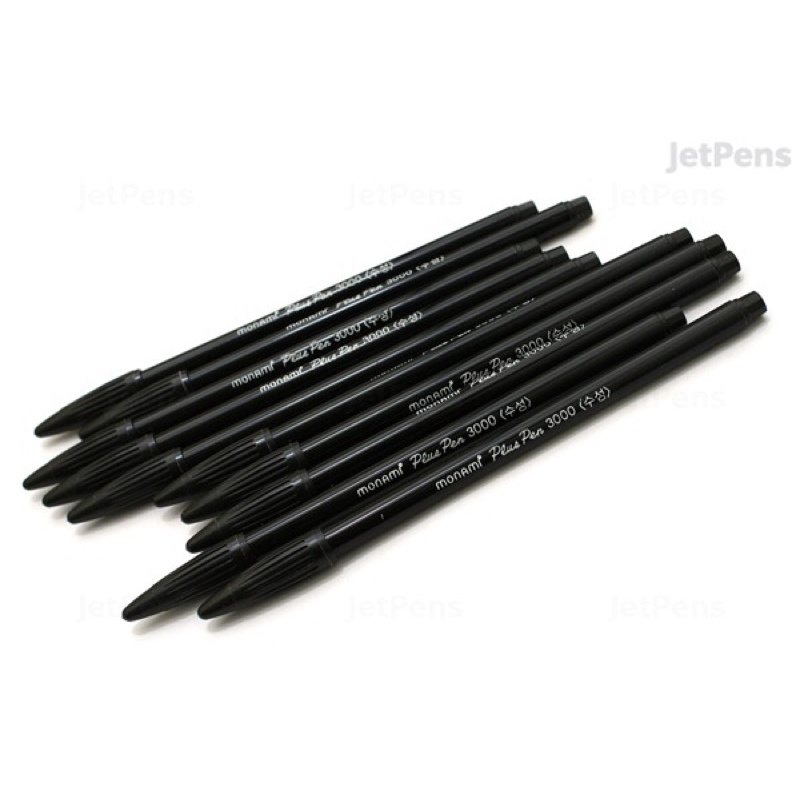 Bút Monami Plus Pen 3000 - Màu Đen Ngòi Lông Kim Viết Thanh Đậm, Viết Chữ Đẹp, Viết Thư Pháp