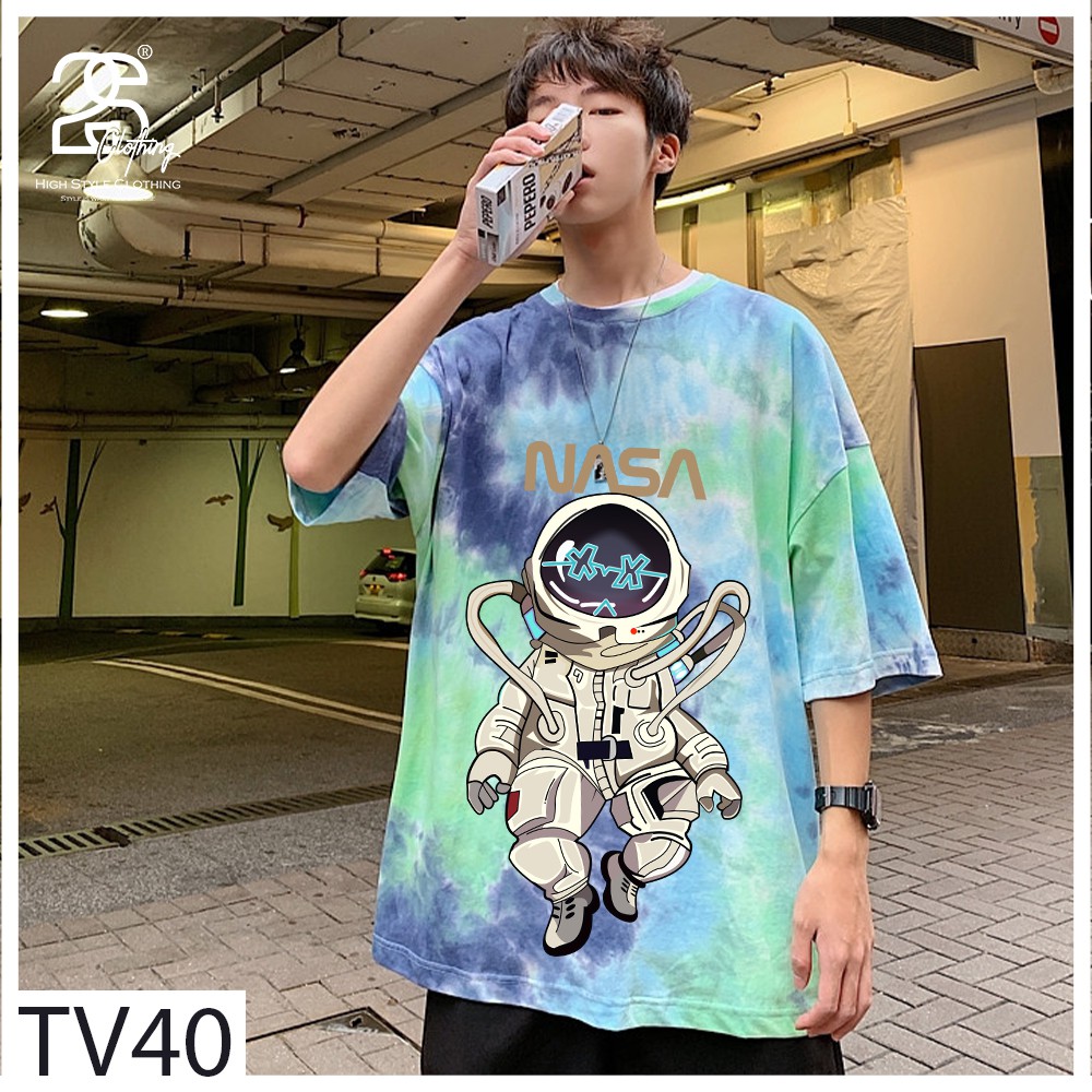 Áo Thun Nam 2s Clothing Cổ Tròn Form Rộng Streetwear Áo Phông Nam Form Rộng Basic Cotton Oversize In Phi Hành Gia TV40 | BigBuy360 - bigbuy360.vn