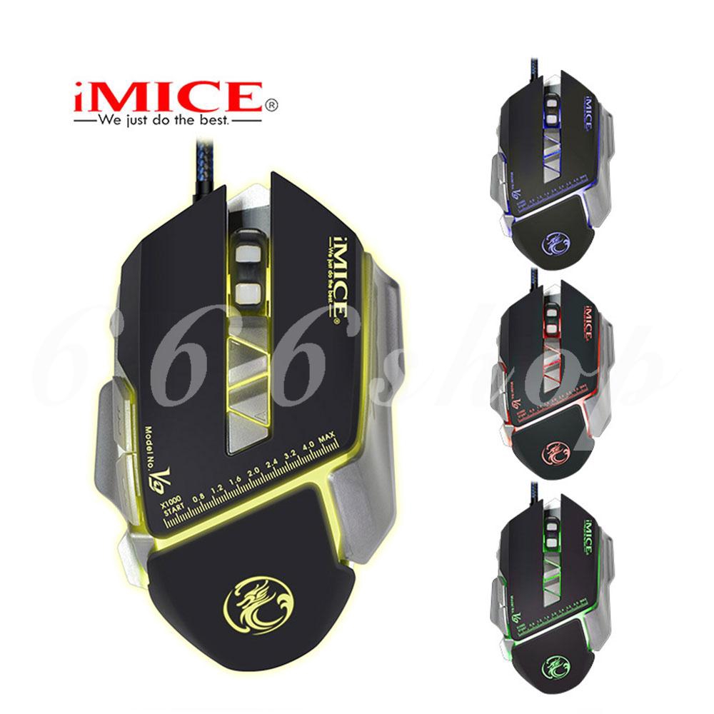 Chuột quang Gaming có dây đèn LED 7 nút 2400DPI | BigBuy360 - bigbuy360.vn