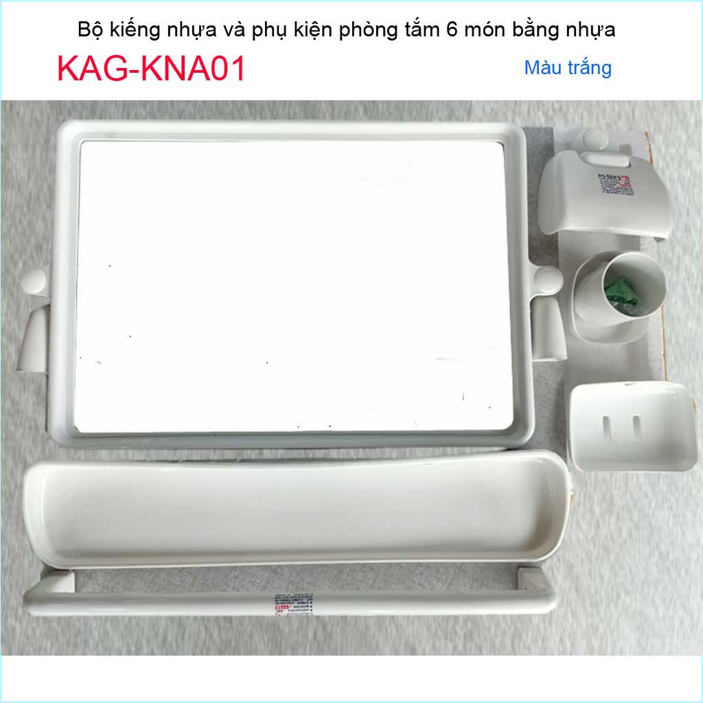 Kiếng nhựa 6 món, kính nhựa gương soi 6 món KAG-KNA01