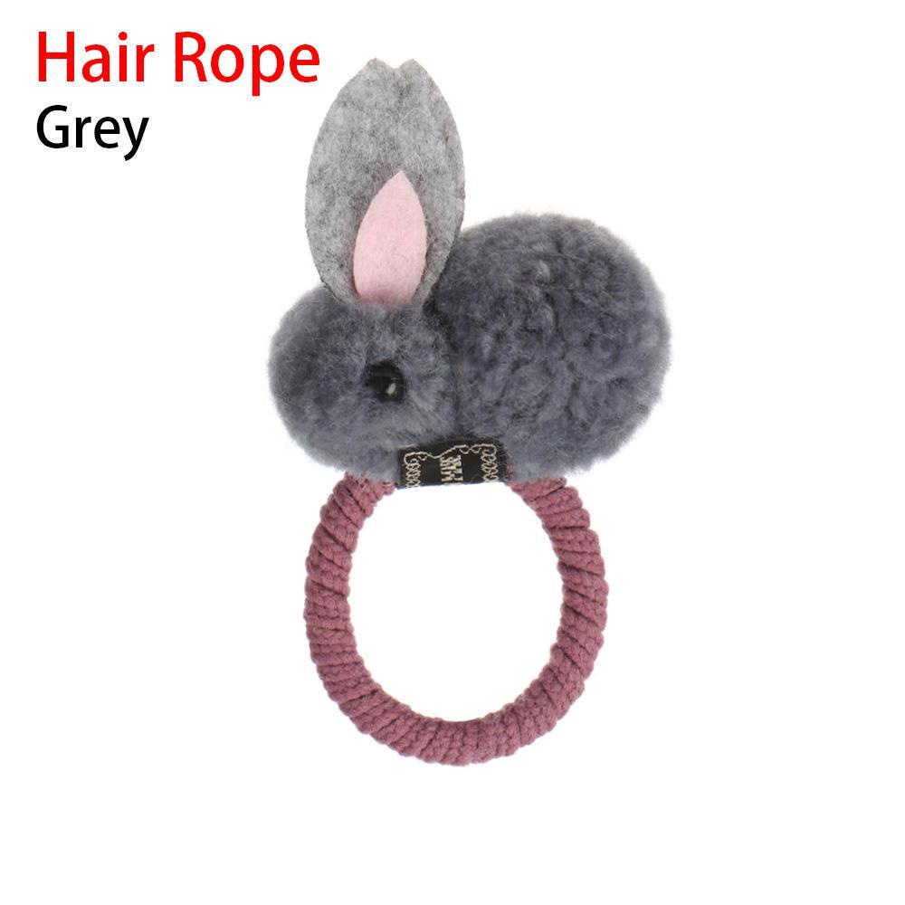 Dây Cột Tóc Co Giãn Đính Bóng Lông Dễ Thương Cho Bé