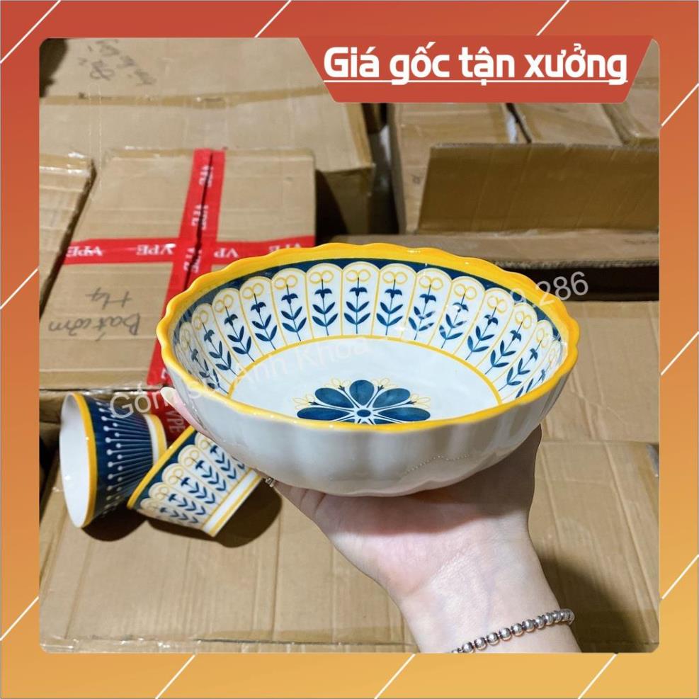 Giá Siêu Rẻ  Sét Bát Đĩa sứ Decor Chén Dĩa Sứ Dễ Thương Cute Cao Cấp  sét thổ cẩm 15 món xinh yêu H5