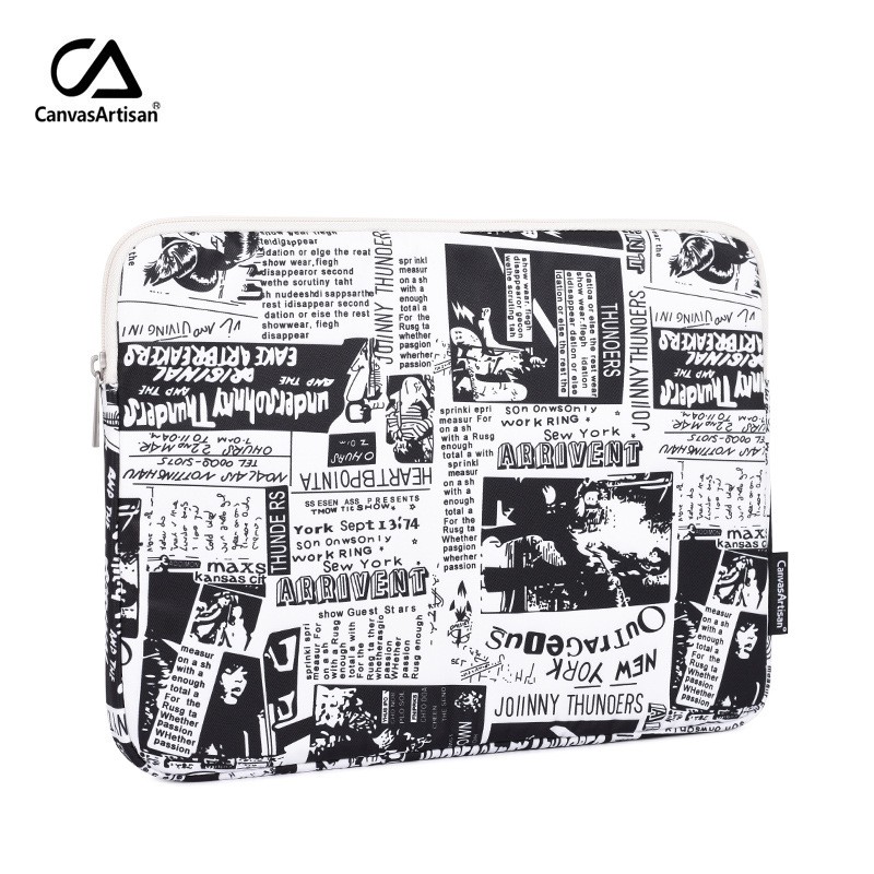 CANVASARTISAN Túi Đựng Laptop Chống Nước Phong Cách Hiphop Đường Phố Cho Macbook Air Pro Tablet 11 / 12 / 13 / 14 / 15 Inch