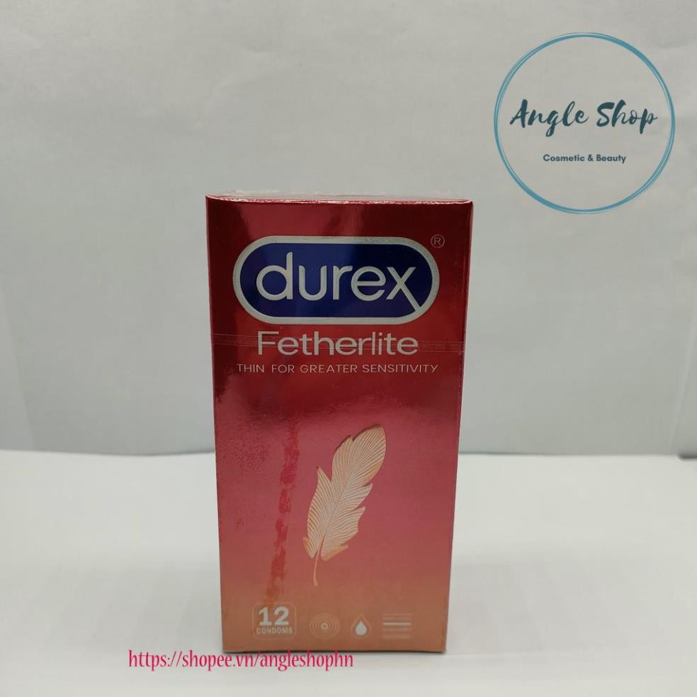 Bao cao su durex fetherlite siêu mỏng tăng cường khả năng cương cứng mang lại nhiều khoái cảm hộp 12c