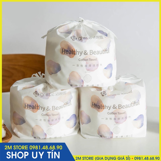 (CUỘN LỚN 70 MIẾNG) Cuộn Khăn Giấy Khô Cotton Dùng Để Rửa Mặt Chăm Sóc Da XIC2