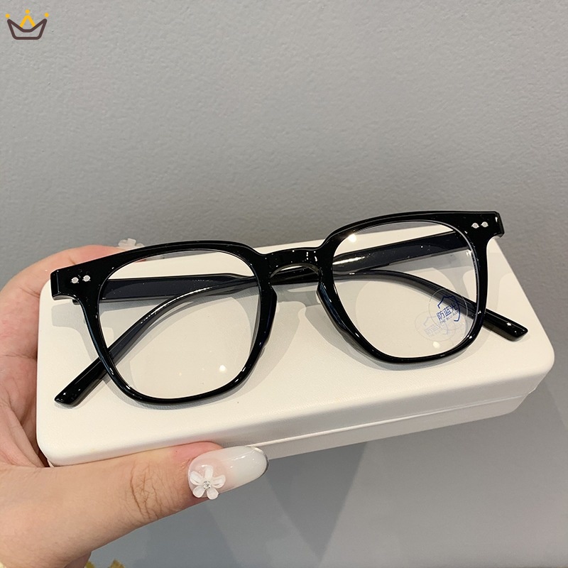 Kính Mát Gọng Vuông Màu Xanh Dương Chống Ánh Sáng Xanh Thời Trang Cho Nam Và Nữ