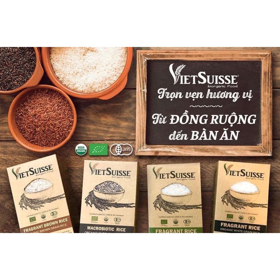 Gạo hữu cơ Vietsuisse 1kg