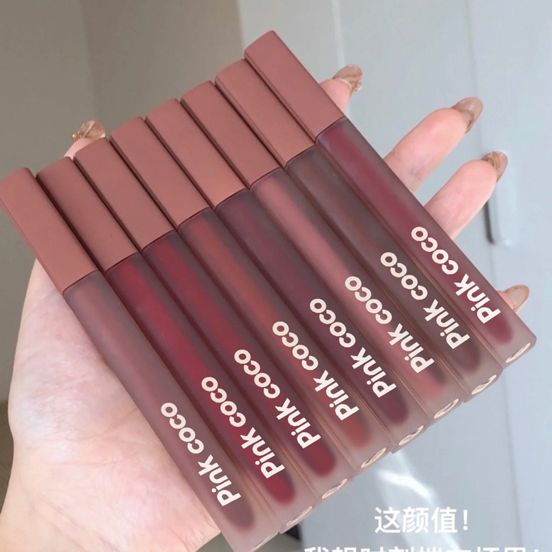 Son kem lì Pink Coco dưỡng ẩm chống nước chống khô môi