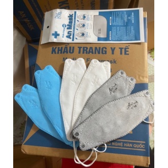 TÚI 5 CHIẾC KHẨU TRANG 4D KG MASK KF94 XUẤT HÀN KHÁNG KHUẨN MÀU XANH/ TRẮNG/XÁM