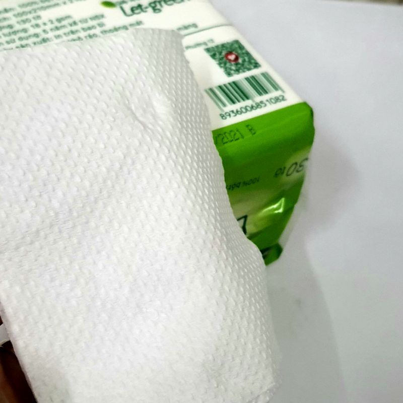 GIẤY VUÔNG LETGREEN (130 TỜ) 100% BỘT GIẤY NGUYÊN THỦY 100x210mm