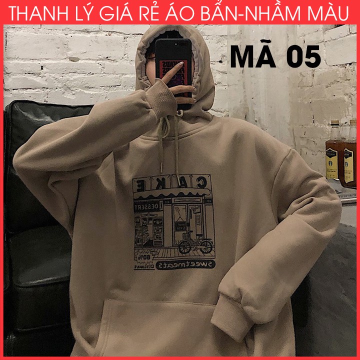 Áo hoodie nữ form rộng giá rẻ [ THANH LÝ BỊ BẨN- NHẦM MÀU - LOẠI 2- SẢN XUẤT LỖI ĐÃ SỬA]