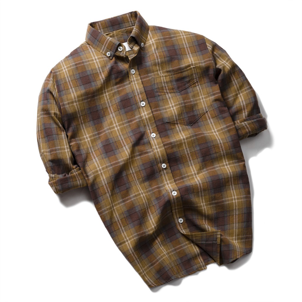 Áo sơ mi nam Double'D form Slim fit họa tiết kẻ caro SC2YELLOW | BigBuy360 - bigbuy360.vn