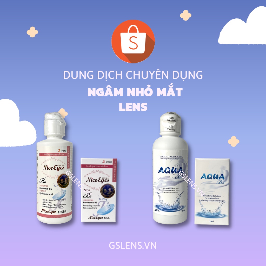 Dung Dịch Nước Ngâm + Nhỏ Mắt Chuyên Dụng Cho Lens Kính Áp Tròng