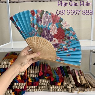 Quạt Tay Cổ Trang - Vải Lụa cao cấp
