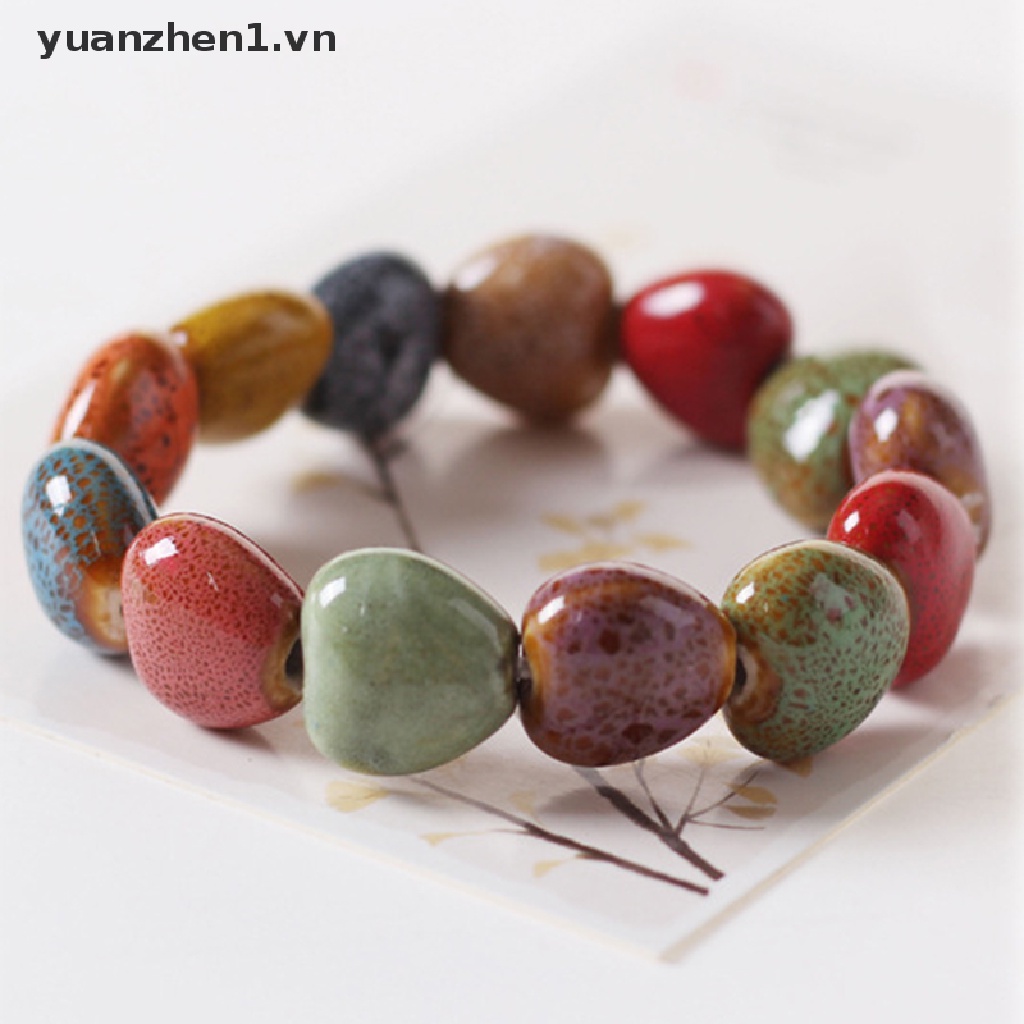 Vòng Tay Chuỗi Hạt Gốm Sứ Phong Cách Dân Tộc Thời Trang