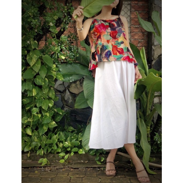 Áo kiểu linen hoa