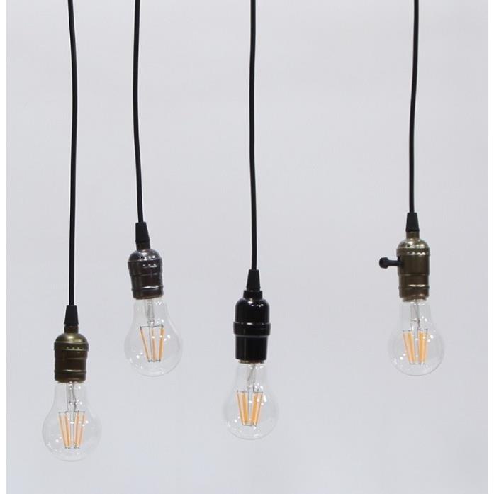 Bộ 8 dây đèn thả cổ điển Vintage bóng led Edison A60 6W