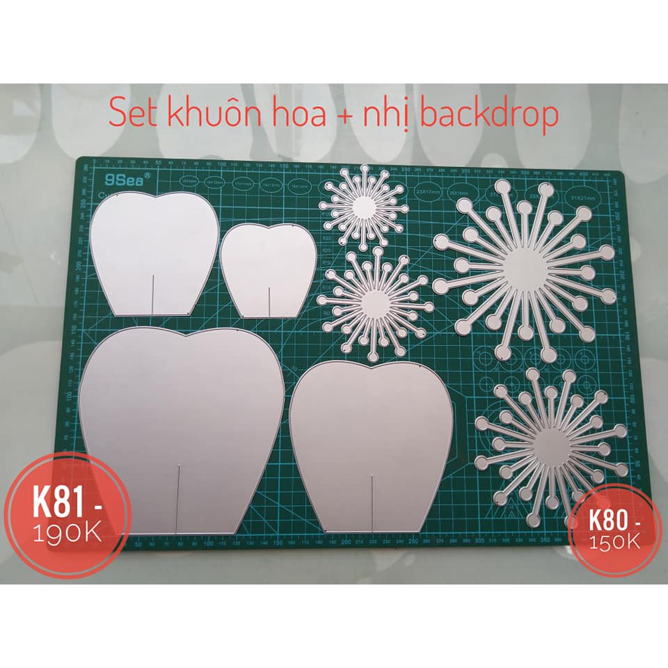 Set Khuôn Kim Loại Cắt Hoa Lá Backdrop Nhiều Khuôn Khác Nhau Tùy Chọn