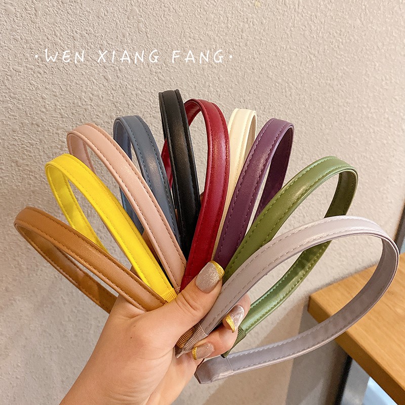 Băng Đô Da PU Phong Cách Cổ Điển Cho Nữ