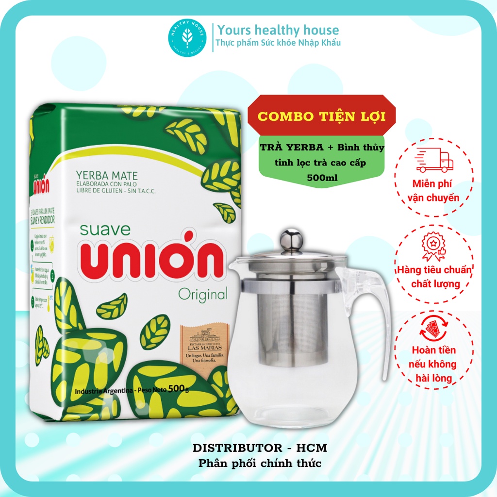 Combo Trà Uống Thế Giới (FREE 10 TÚI LỌC) + Bình 500ml lọc trà thủy tinh cao cấp nhập khẩu