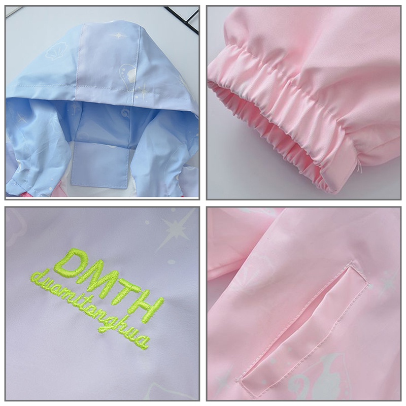 Áo khoác IQ ANGEL màu sắc gradient thời trang xuân thu cho bé gái