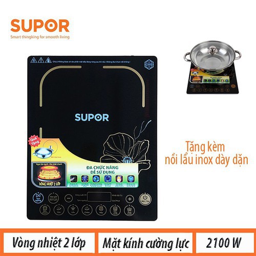 Bếp từ cảm ứng Supor CB45VN-2100W kèm nồi - bếp từ supor - CB45 Giảm 22%