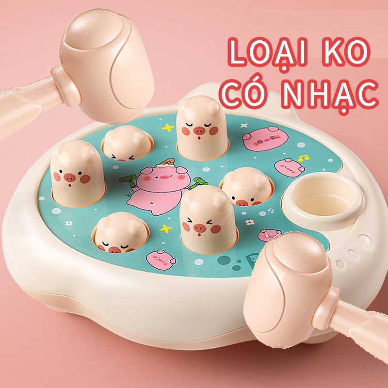 Đồ chơi đập chuột cho bé, bộ trò chơi đập chuột trẻ em có nhạc và đèn siêu xinh