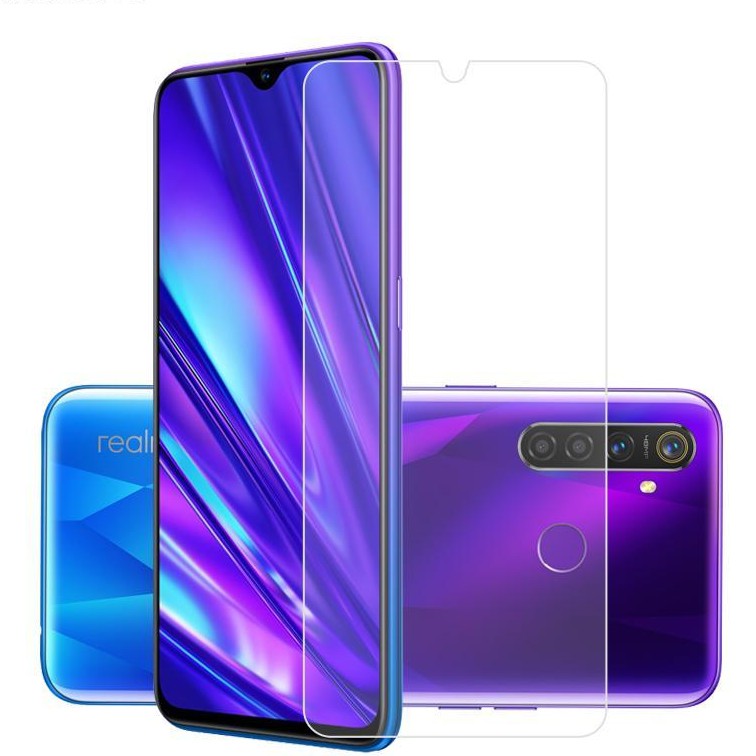 Kính cường lực Realme 5 Pro trong suốt, tặng giấy lau màn hình