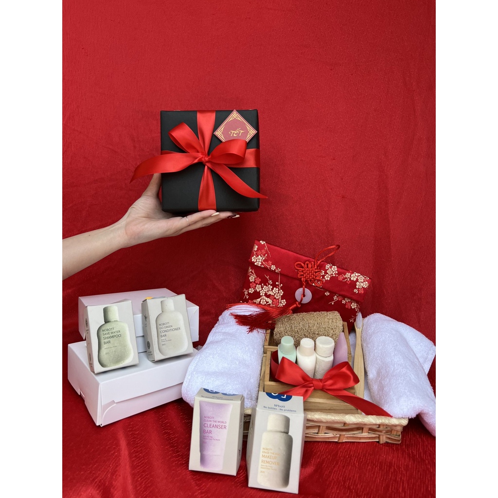 Set Quà Tặng: Dầu gội + Dầu xả  dạng bánh Nobott
