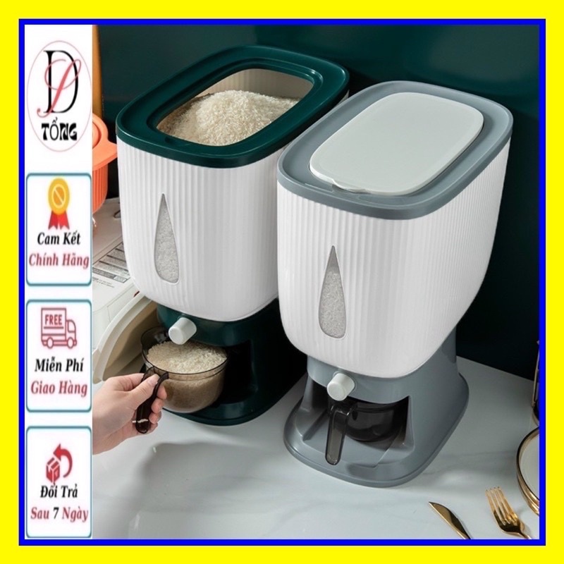 Thùng đựng gạo cao cấp thông minh kèm cốc đong 12kg